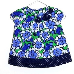 Gymboree Floral Flower Bow Top Shirt 6-12m